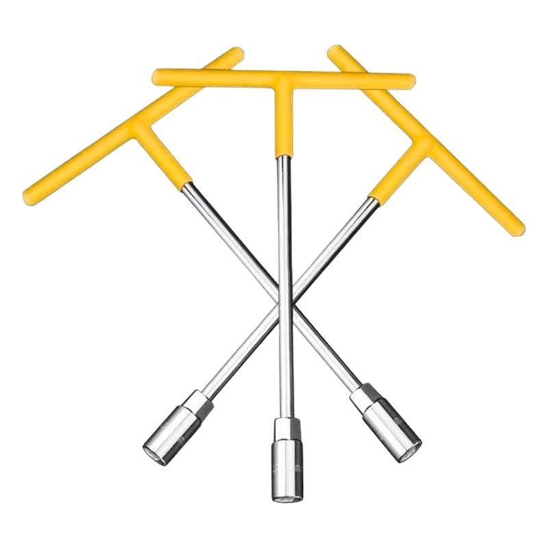 Herramienta de llave de tubo en forma de T genuina, llave hexagonal exterior de plástico de 10mm, manga de varilla en T multifuncional en forma de T
