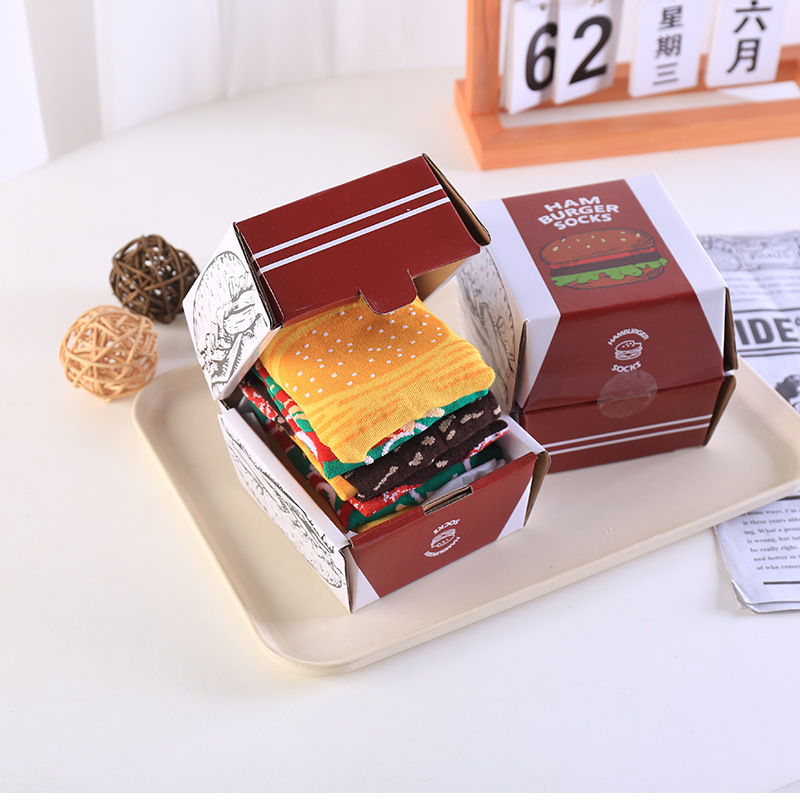 Burgerflower calcetines caja de medias pascuas travesuras de medias de Navidad regalos para hombres calcetines adolescentes image 3