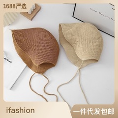 Spring and summer new fashion Japanese fisherman hat for women breathable fabric ponytail retro sun protection beach hat