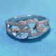 [Copper Micro-inlaid Zircon] Cross-border Explosions Double-layer Heart-to-Heart Love Ring Light Luxury Niche Design Advanced Sense
