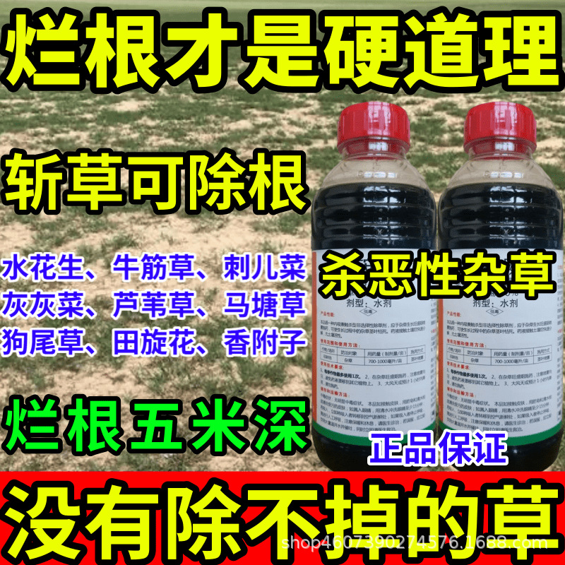 烂根才是硬道理杂草一扫光草铵膦敌草快草甘膦大全高浓度农药除草