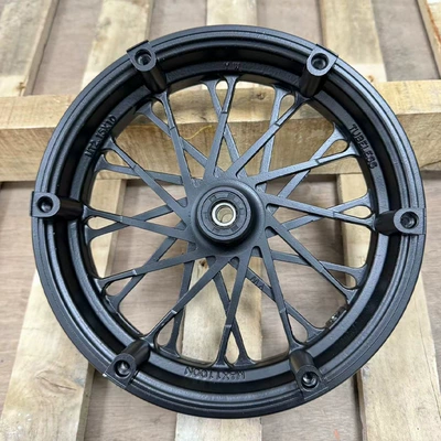 Shenyuan 009 Electric Vehicle Front Hub Motorcycle wheel hub - 10inch-one-anti-brake-all-black-wheel