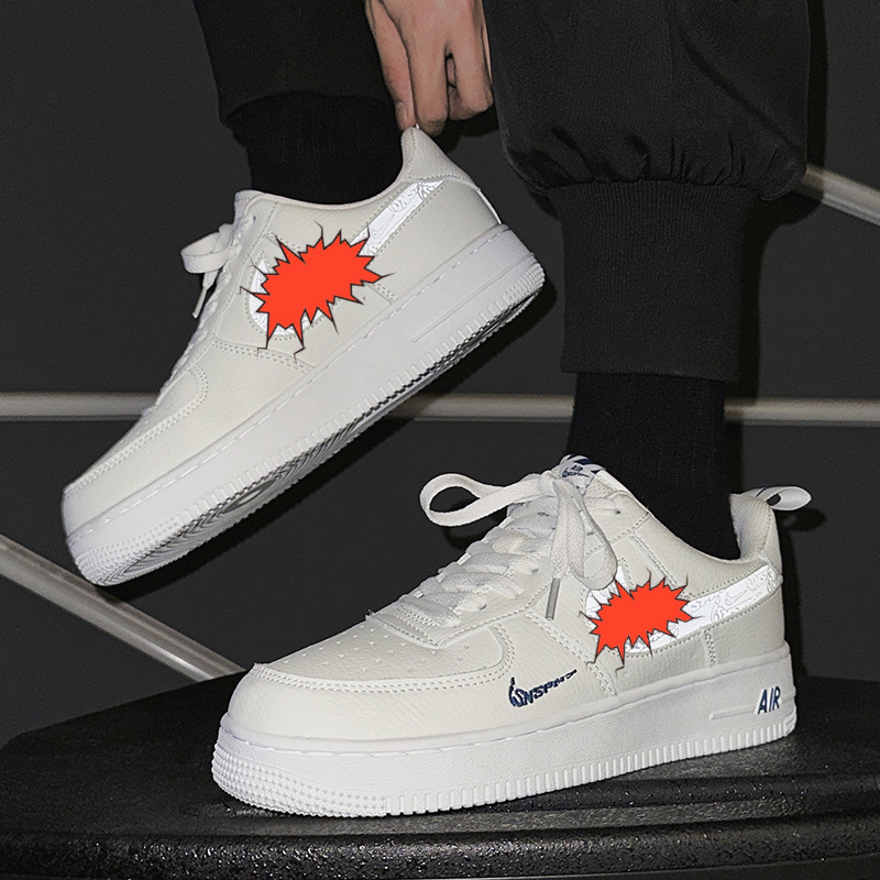 Low-Top Men's Shoes Air Force One Women's Shoes Reflective Hook Putian High Version Couple Shoes Pure Original