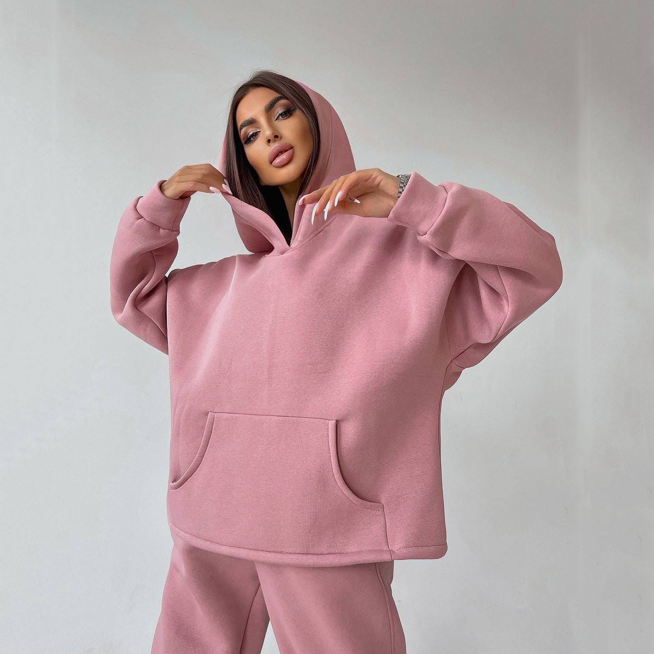 2024 Bestseller European And American Foreign Trade Women's Clothing Autumn/Winter New Hooded Pocket_ecoleips.com
