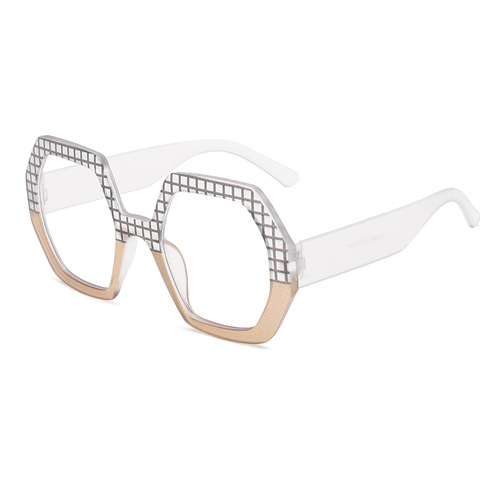 2024 cross-border new multi-sided wide-leg anti-blue light flat glasses European and American fashion high-end glasses frame BL6860