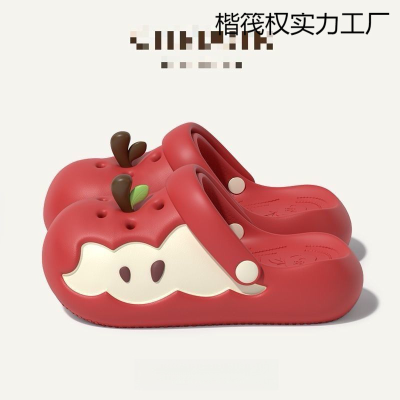 Apple Crocs 夏用滑り止めサンダル 包頭レディース厚底スリッパ|undefined