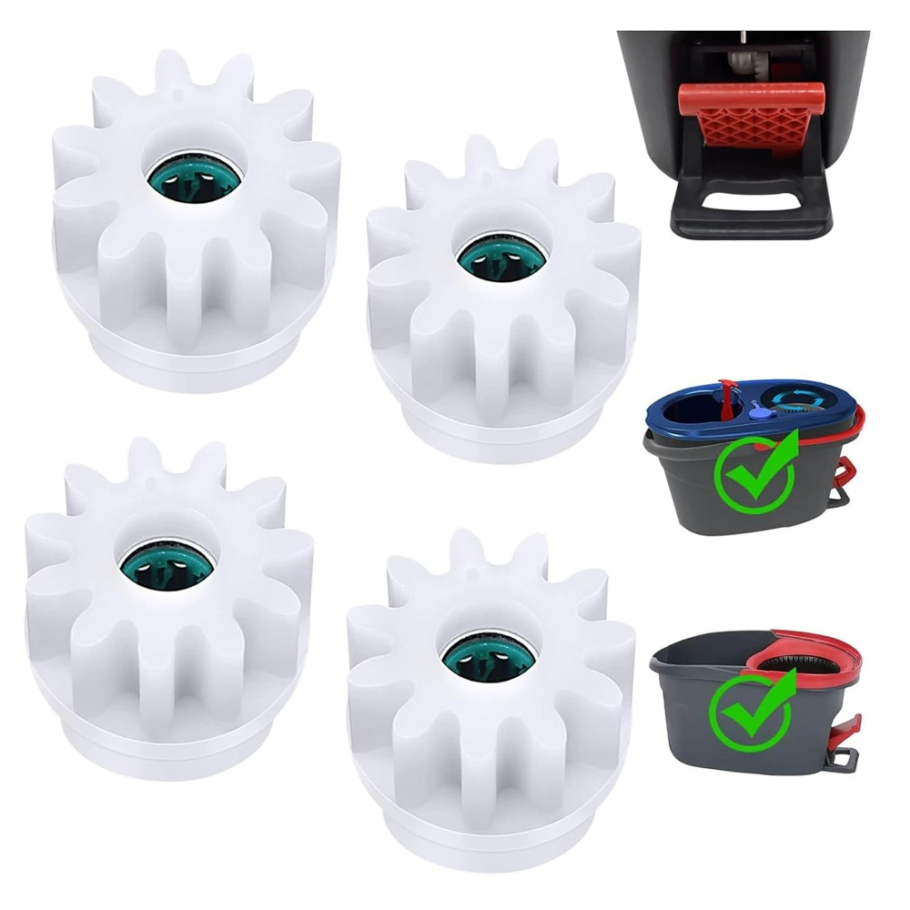 4 комплекта шестерен для ведра для швабры, подходящих для аксессуаров для вращающегося ведра для швабры с ножным управлением Vileda/O-Cedar