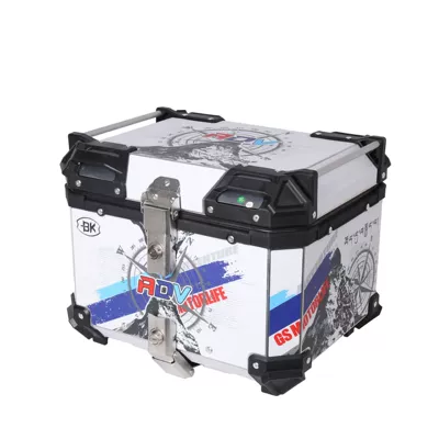 ADV compass decal white aluminum Motorcycle trunk