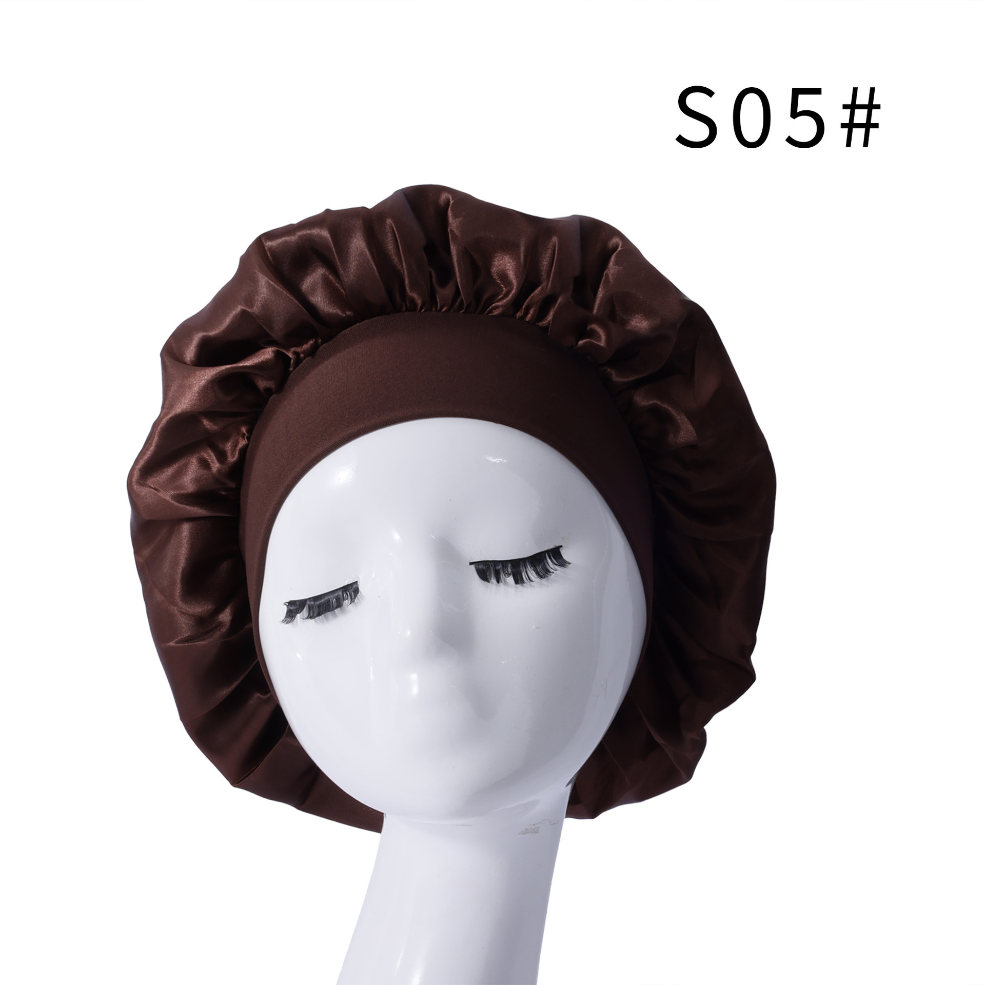 Europa y América clásica sombrero de baño de color sólido adulto transfronterizo moda transfronterizo satén amplio sombrero de dormir damas quimioterapia cuidado del cabello