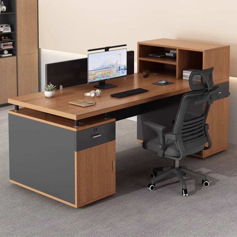 Mesa de computadora simple mesa de oficina moderna silla combinación de escritorio de personal de oficina jefe mesa de personal