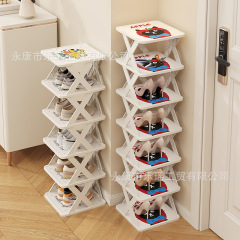 靴ラック狭い出入り口多層シンプルな靴キャビネット賃貸寮用小型屋内漫画収納靴ラック