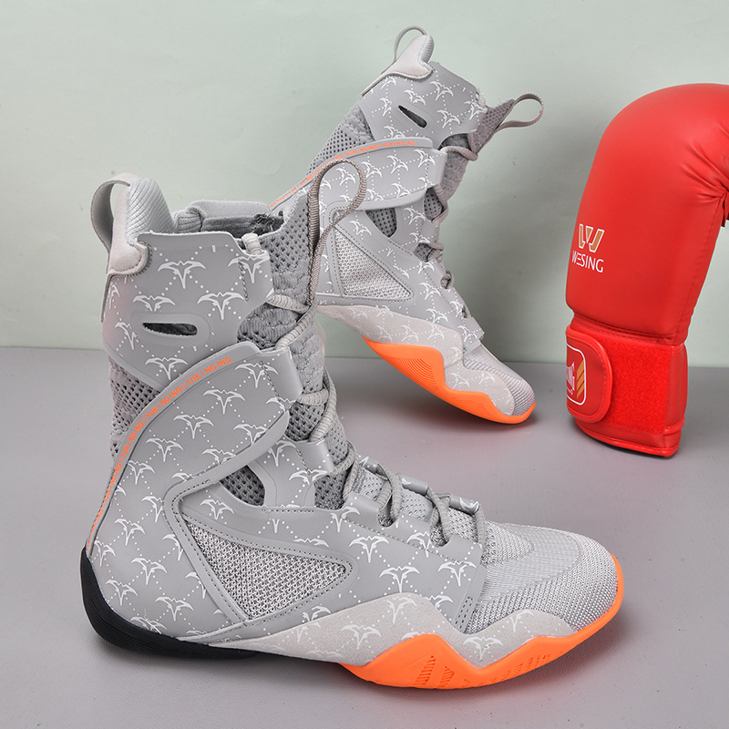 Professional Boxing Shoes, Sanda Fighting Shoes, Non-Slip and Wear-Resistant Martial Arts Training Boxing Shoes, Taekwondo Muay Thai Men's Fighting Shoes