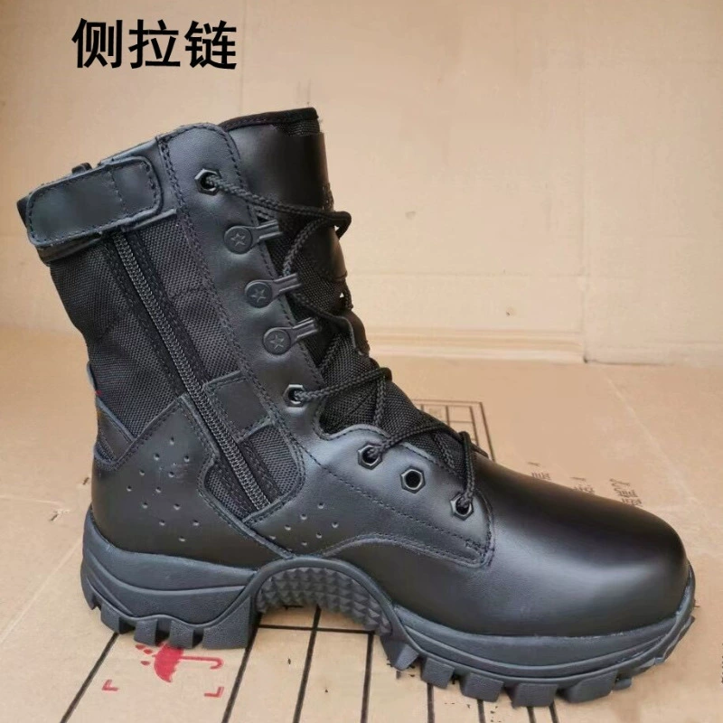 Новые боевые тренировочные ботинки, мужские черные сверхлегкие водонепроницаемые и устойчивые к проколам высокие тренировочные туфли из воловьей кожи на молнии, коричневые тренировочные ботинки