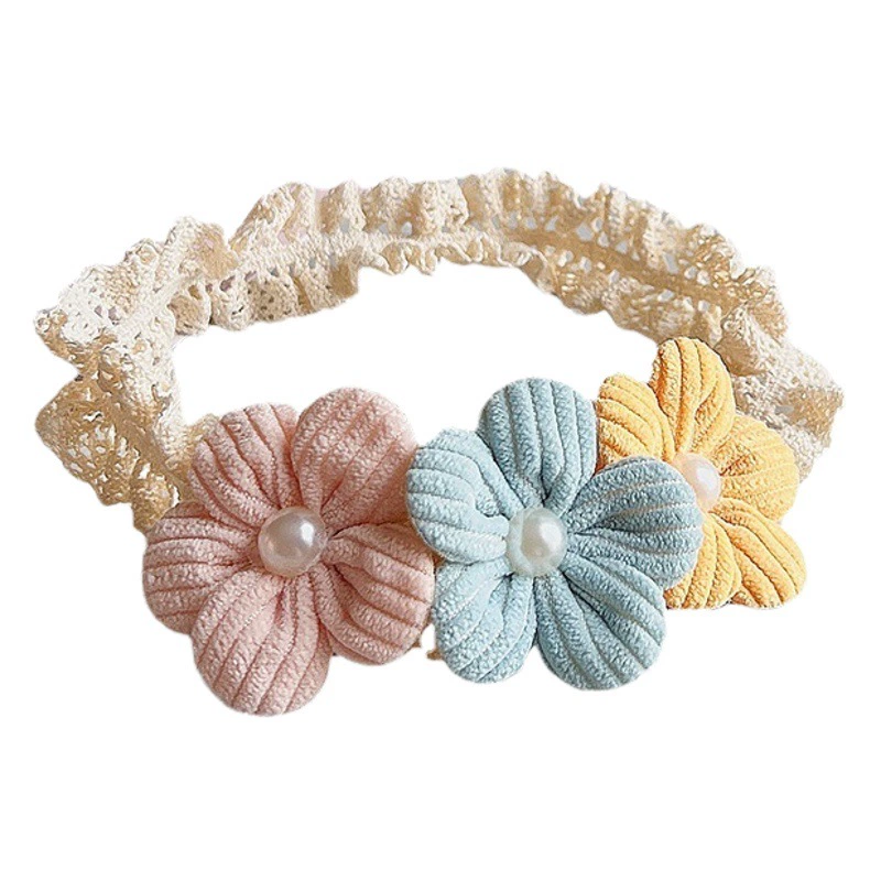 Корейский стиль Новая Детская повязка для волос уход за волосами дверь не затягивающаяся эластичная повязка на голову Детский милый цветок аксессуары для волос головной убор принцессы цветок