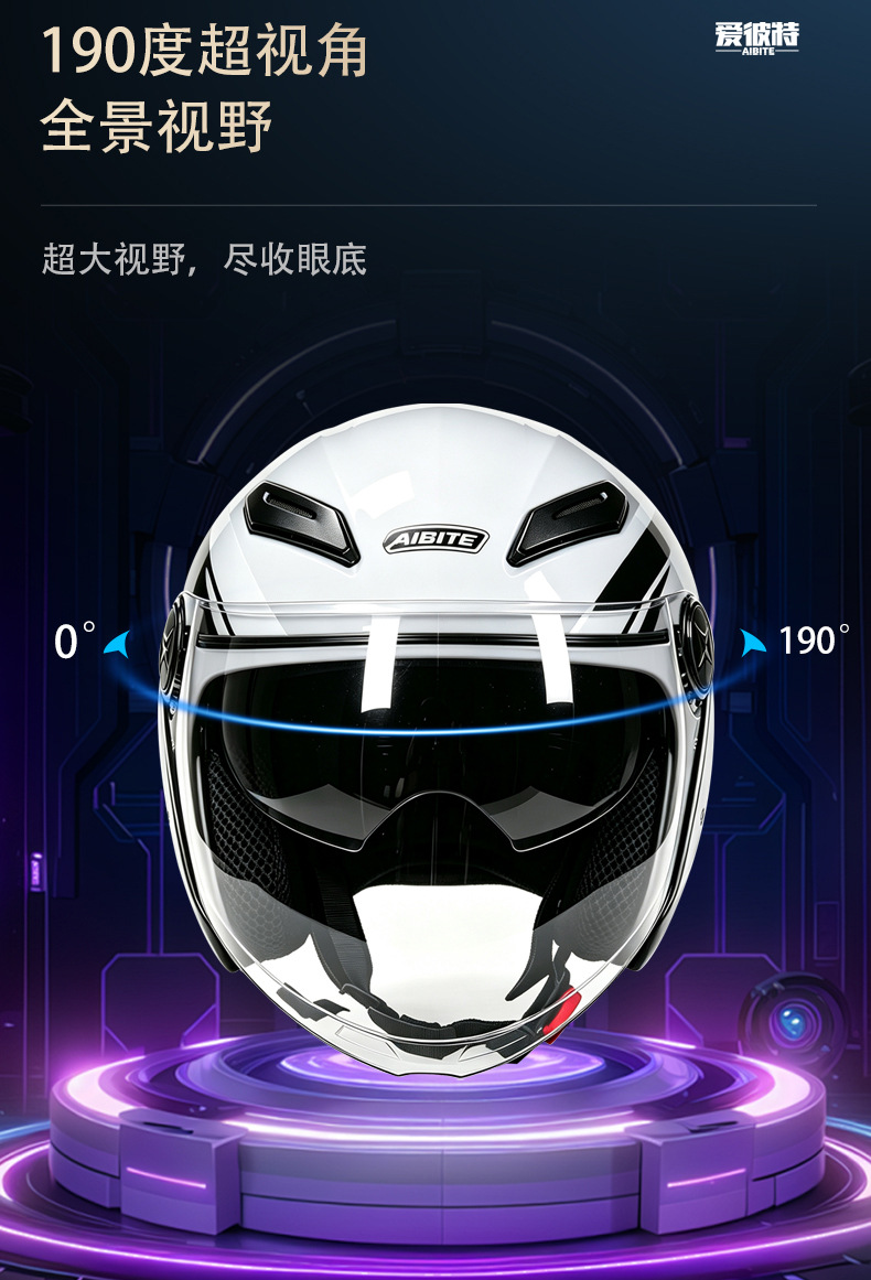 [Cross-border] Cycling Commute Electric Vehicle Helmet, Universal for Women, Warm, 3C Certified Motorcycle Helmet, High-Definition Anti-Fog for Men