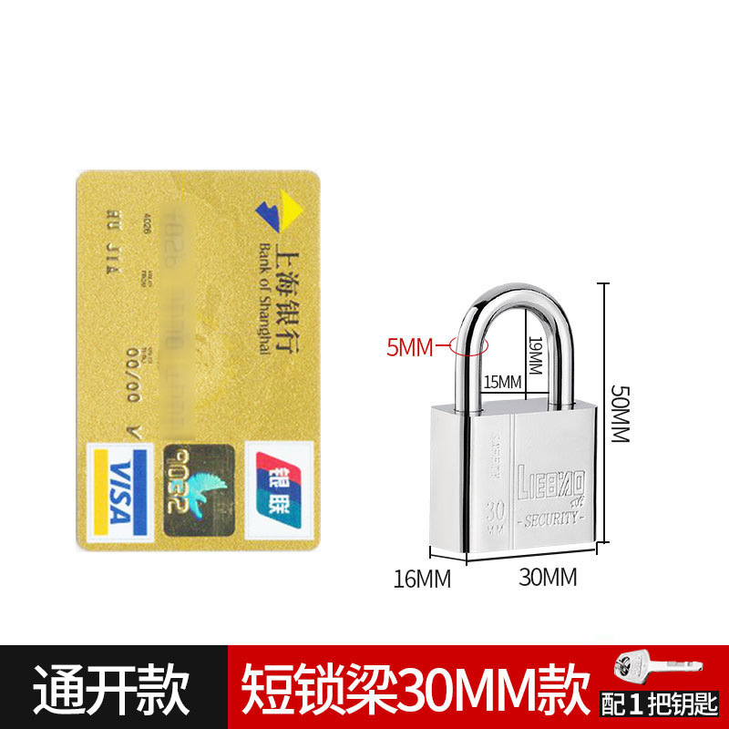 30 짧은 강철 자물쇠 [오픈] 열쇠 1개 [엔지니어링 스타일]