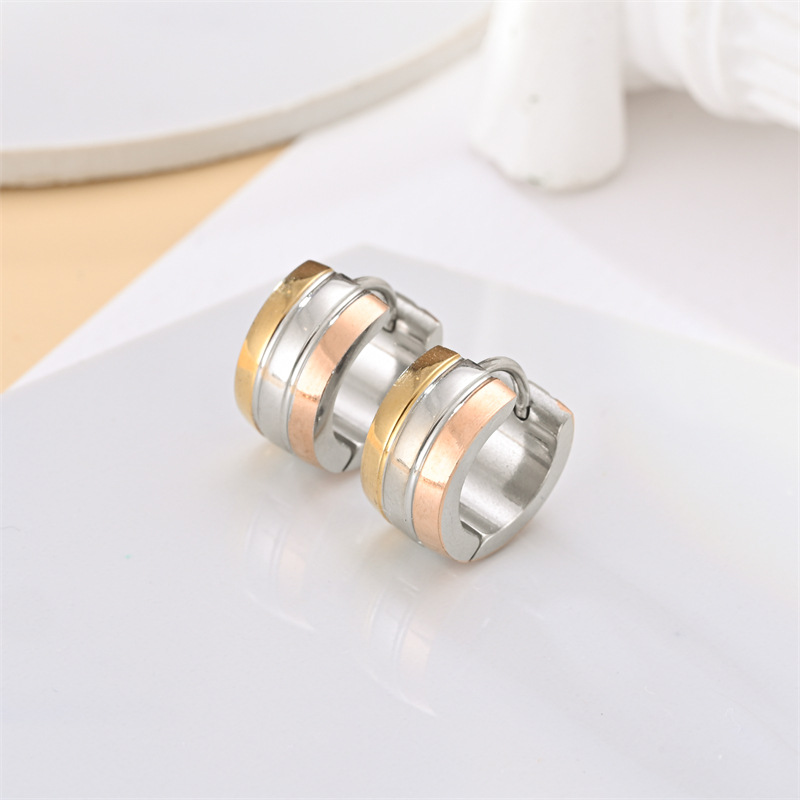4g Weight 304 Stainless Steel Ear Needle Material Zircon Inlay Material Earrings Classification 1 Pair Quantity Daily Occasion 304 Stainless Steel Material Geometric Pattern All Seasons Season Unisex Gender Plating, Inlay Design Simple Style Style 1 Pair Simple Style Geometric Plating Inlay 304 Stainless Steel Zircon Earrings 7