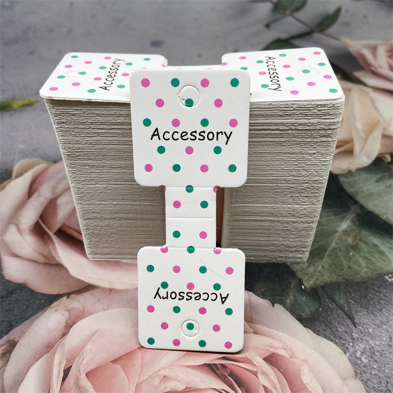 发绳卡片吊卡一卷200张吊牌卡牌标签头绳发饰卡纸卡片厂家直发