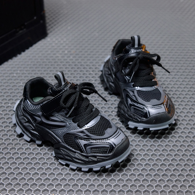 Zapatos deportivos infantiles de moda para niños zapatos de papá 2026 otoño zapatos de malla para niños y niñas zapatos ecológicos transfronterizos para niños