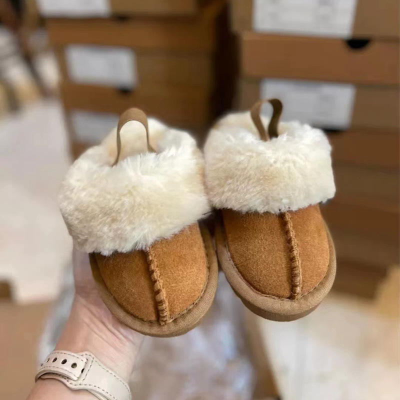 Children's Snow Boots Slippers 2025 New Home Comfortable Non-Slip Cotton Slippers Export Warm Cotton Slippers Dropshipping