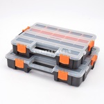 手提元件盒原件螺丝收纳盒塑料盒零件盒可叠加分隔式电子元件盒