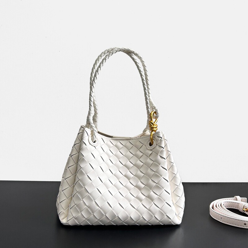 2024 Genuine Leather Woven Parachute Bag, Large Capacity Tote Basket, First Layer Cowhide Bucket Bag