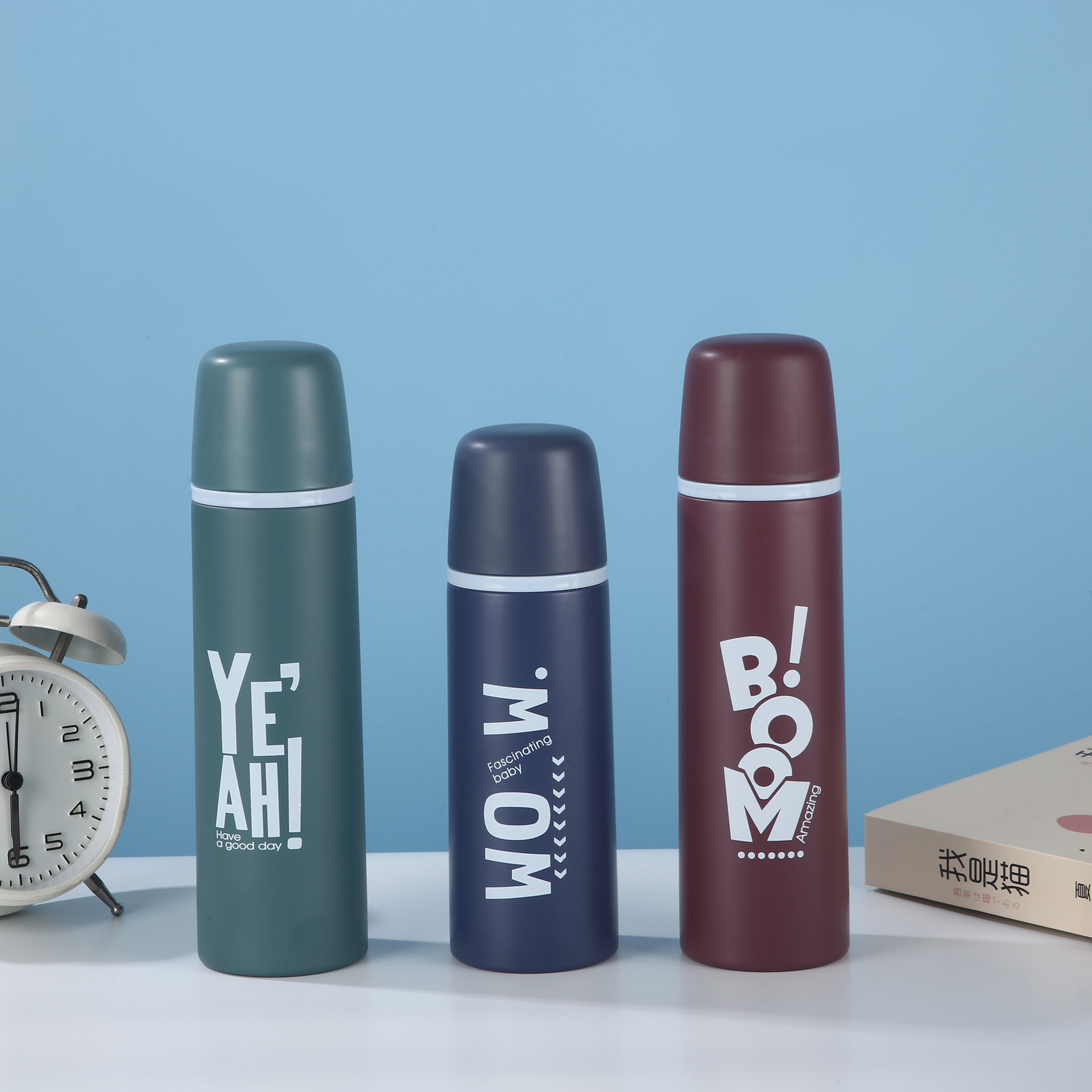 Nueva taza de aislamiento de bala de alto valor para hombres y mujeres 304 tazas de acero inoxidable de dibujos animados de estudiantes tazas de agua