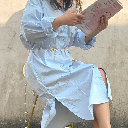 Women's pearl waist chain dress wedding dress matching waist chain small fragrance decoration slim waist belt fashion sweater chain 