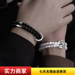風禾999純銀の手串の男性のカップルのタイプの錦鯉のカップルのブレスレットのペアの記念日の手飾りの女性520は彼女に送ります。