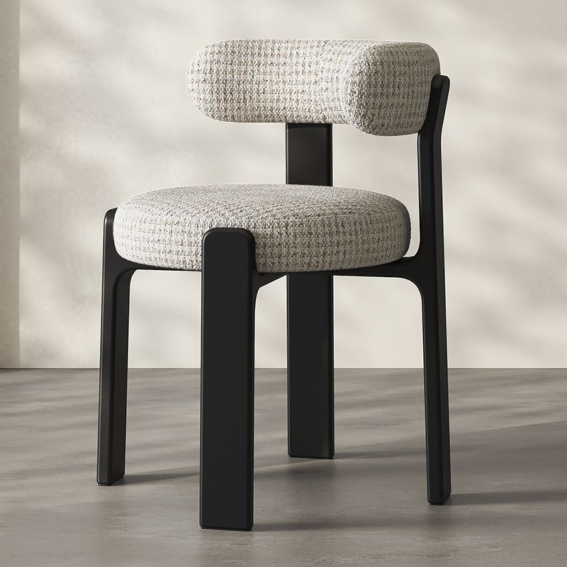 Silla de respaldo de madera moderna de lujo ligera silla de diseño de tela silla de comedor de hotel