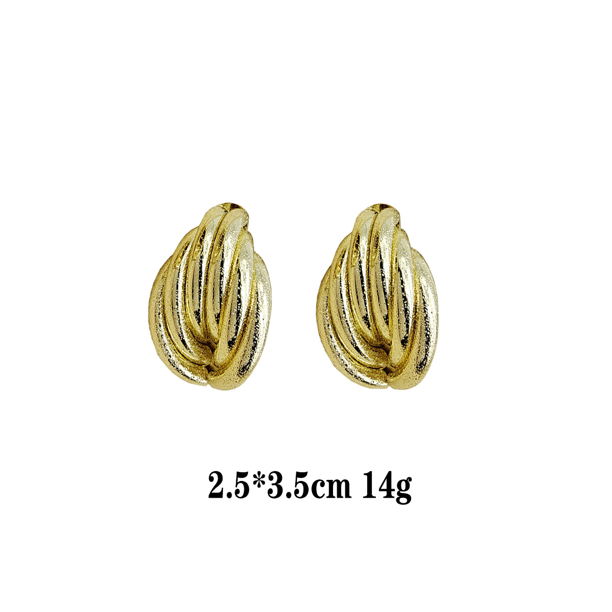 Pendientes de moda europeos y americanos Pendientes calientes Pendientes chapados en oro de lujo ligero Pendientes brillantes que no se desvanece Bola de oreja dorada transfronteriza image 32