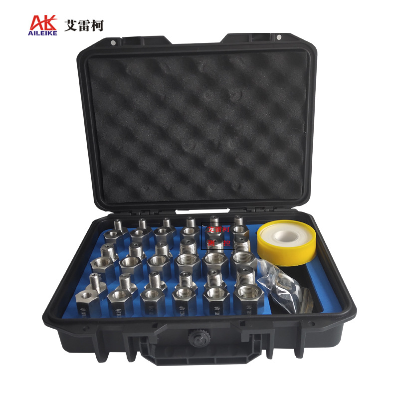 标准压力表校验仪压力泵校验台校验器传感器25件装转换接头组套装