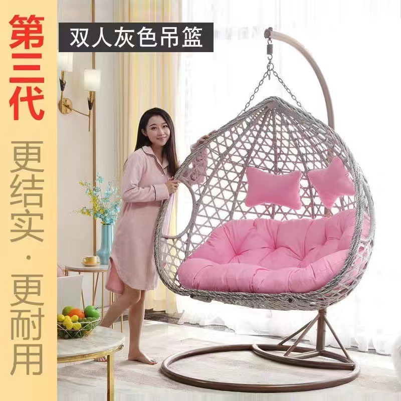 ハンギングバスケット籐椅子ハンギングチェアスイング屋外ホームガーデンロッキングチェア屋内寝室怠惰な椅子バルコニーハンモッククレードル|undefined