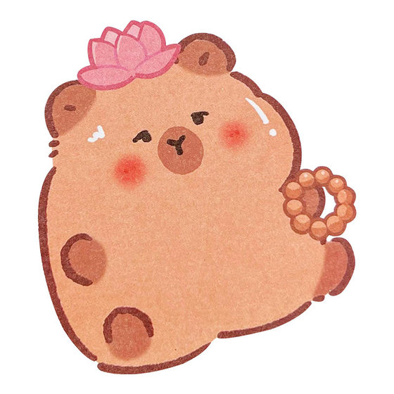 Kapibala Post-it Notes Cute Capybara N Stickers Student Small Gifts Sticky Tearable Notebook Message