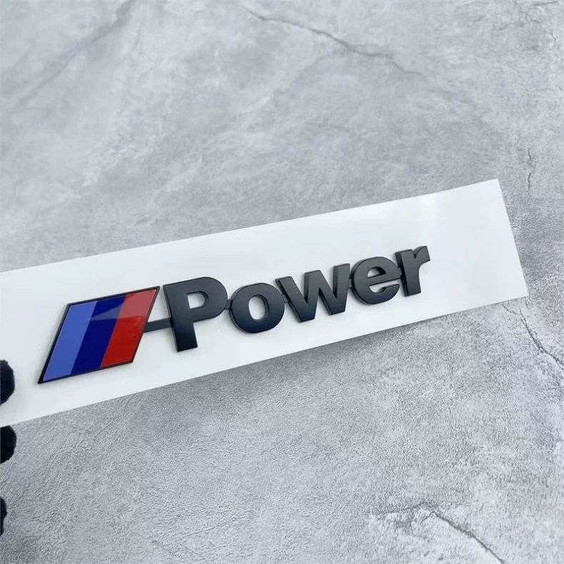 Special BMW emblem, Mpower rear badge, for 1 Series, 3 Series, 5 Series, 7 Series, X1, X2, X3, X4, X5, and X6 models; rear emblem sticker