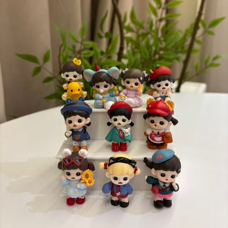 妹妹系列萌粒二创改娃手办摆件公仔潮玩diy盲盒小挂件挂饰手机链|undefined
