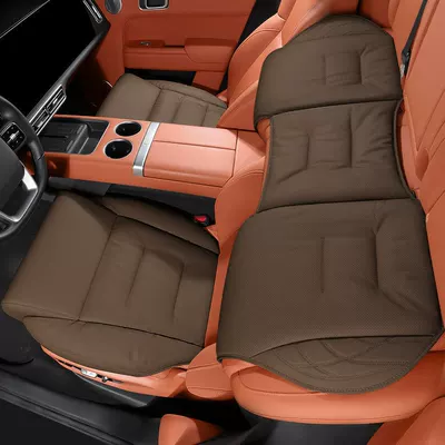 Seat cushion, seat cover | Seat Covers - fully-enclosed-memory-foam-seat-cushion-chestnut-brown-3-pieces-in-front-and-back-rows