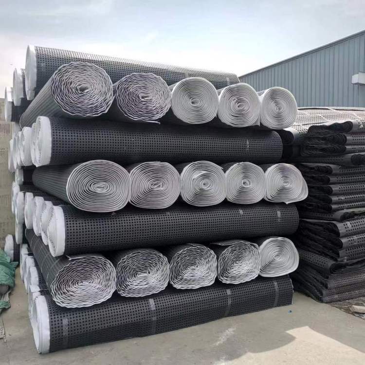 厂家直销上海塑料凹凸排水板车库地下室屋顶绿化自粘土工布