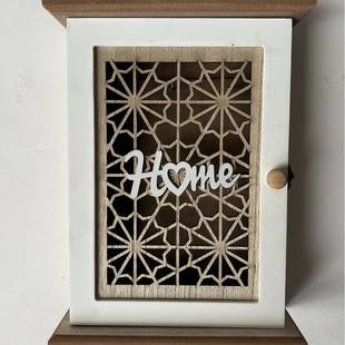 Nordic style wall hanging wooden key box pure solid wood production storage space enough storage hanging jewelry creative storage