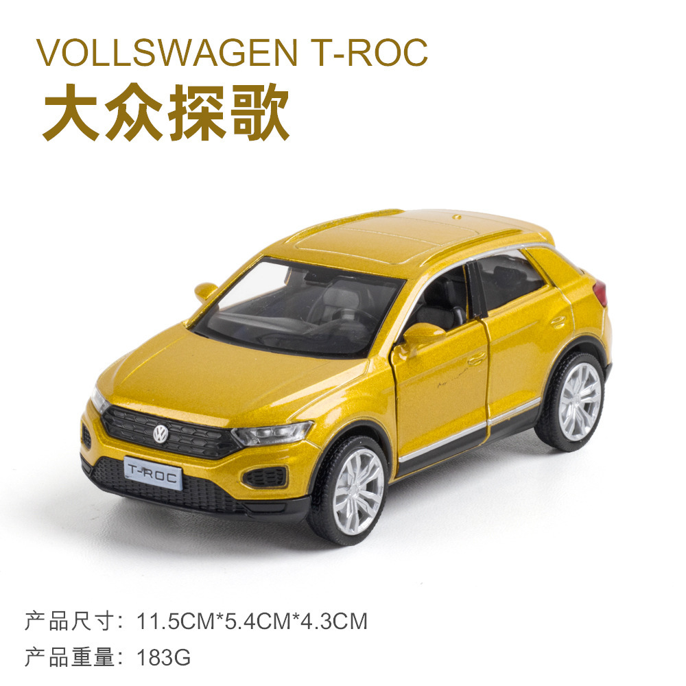 RMZ City VW VOLKSWAGEN T-ROC GOLD MATT 11,5cm DIE CAST METAL MODEL NEW IN  BOX