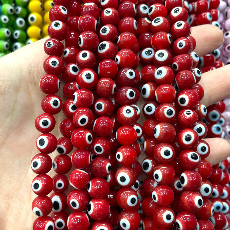 Cuentas de vidrio turcas con diseño de ojo turco, cuentas sueltas de colores, cuentas pequeñas, accesorios de joyería DIY, cuentas de vidrio image 13