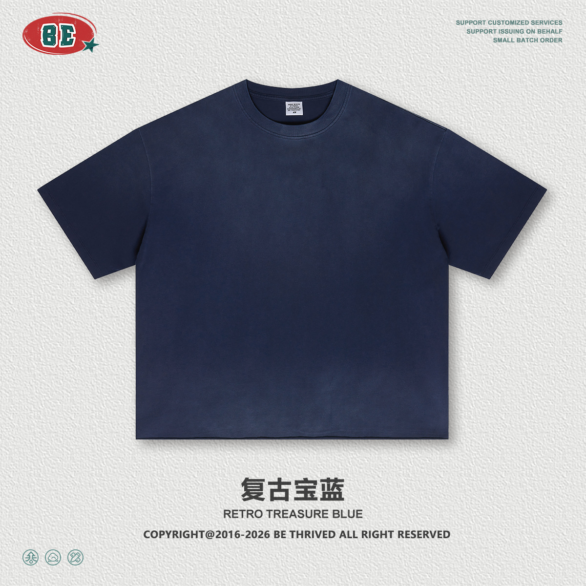 Be Hombres| 2026 verano americano lavado en agua hacer viejo Boxy borda suelta pulverización de caballo camiseta de manga corta suelta camiseta de moda masculina