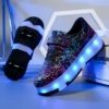 668 four wheels black with light charging