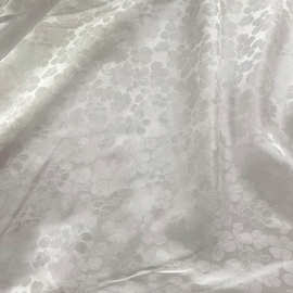 RY桃花纹罗孔提花布料 薄款桑蚕丝提花缎丝巾旗袍汉服新中式diy面