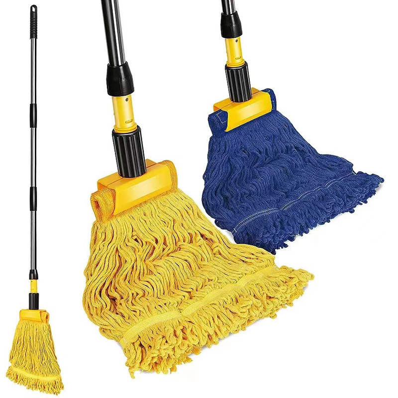 Specially Designed for Cross-Border Commercial Use, Cotton Yarn Mop, Removable and Washable Cotton Thread Mop, Wax Mop, Water Mop with Water Extractor, Vertical Floor Mop