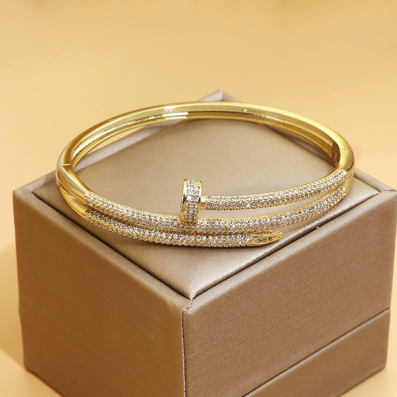 (Cross-border trading), creative universal geometric copper fashionable women's bracelet, European style