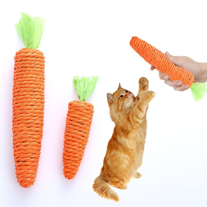 新しい猫のおもちゃ紙ロープニンジン噛みつき防止歯のクリーニングインタラクティブ遊び猫猫噛むおもちゃ卸売|undefined