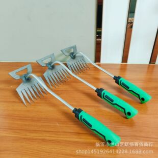 Household Eight-tooth Short Handle Hoe Gardening Dual-purpose Hoe Agricultural Hoe Hoe Five Yuan and Six Yuan Department Store Supply
