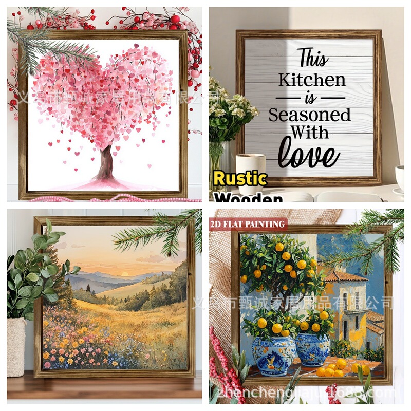 New Valentine's Day Pink Love Tree 2D Wooden Photo Frame Wall Home Decoration Creative Photo Frame Crafts New Valentine's Day Pink Love Tree 2D Wooden Photo Frame Wall Home Decoration Creative Photo Frame Crafts