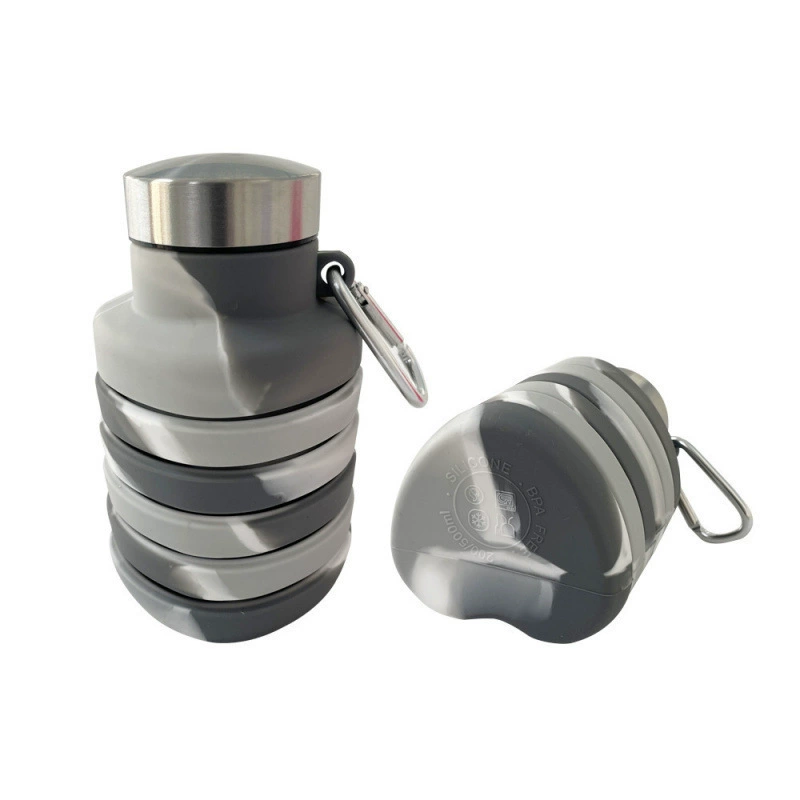 Международно популярная складная водяная cup для улицы спорт велоспорт телескопическая бутылка 500 мл, силиконовая термостойкая складная водяная cup